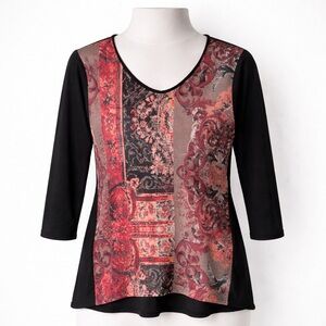 Chico's Mixed Suggestions Farrah Top Size Large Chico's Size M (1) Casual Career